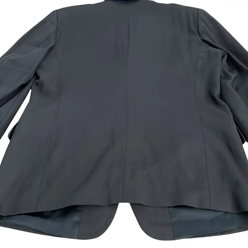 Joseph‎ & Feiss Mens Black 100% Classic Worsted Wool Blazer/Sports Coat Size 44R